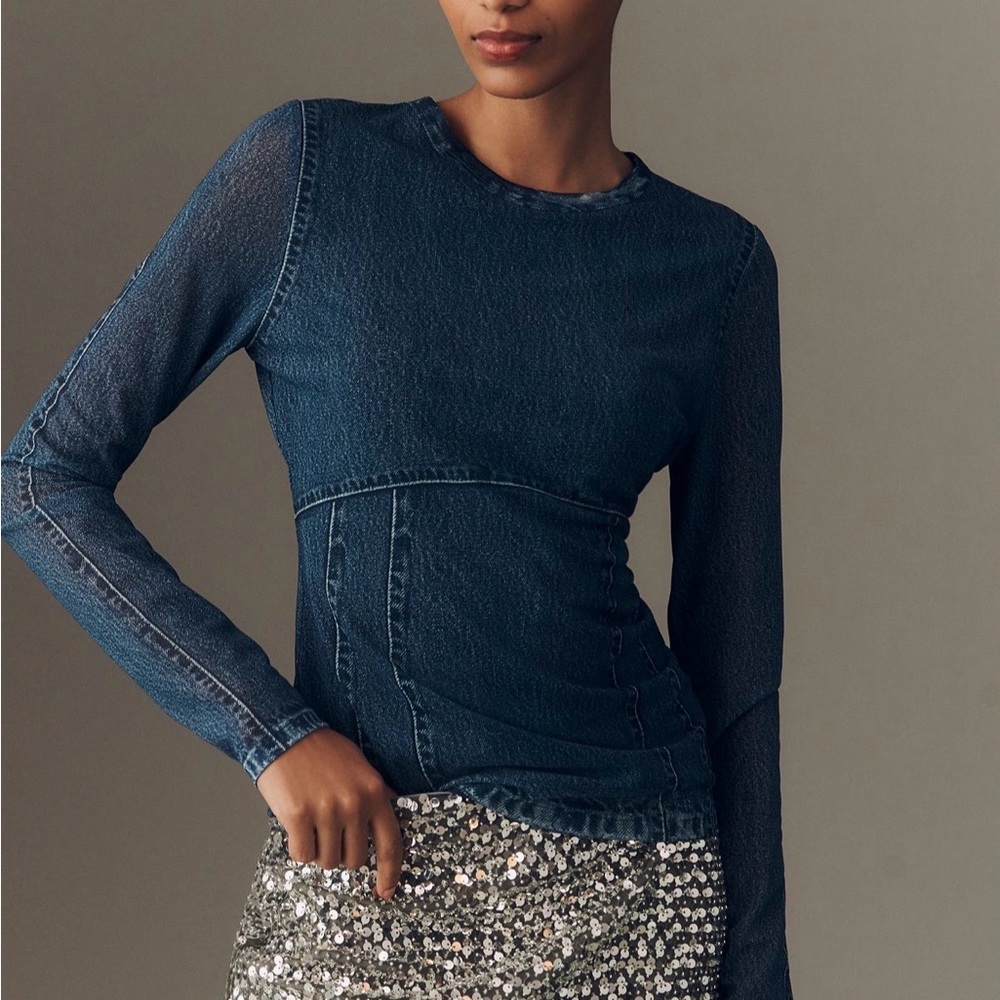 NWT rag & bone Miramar Mesh Long Sleeve Top